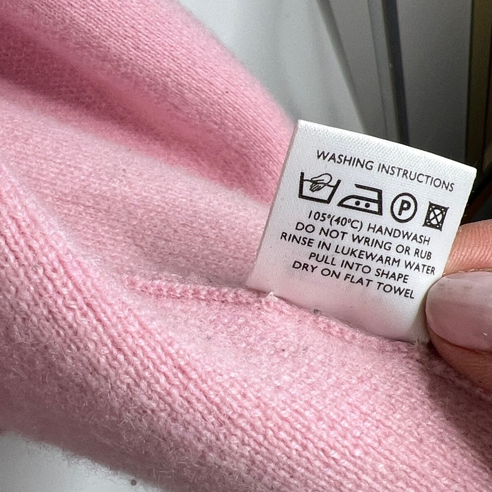 Johnstons Cashmere Sz 46 Open Cardigan with Patch Pockets - Picture 5 of 7